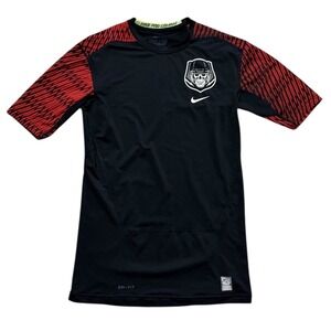 Nike Pro Combat Fitted Men's XL Dri-Fit Short Sleeve Compression Shirt Skull Red